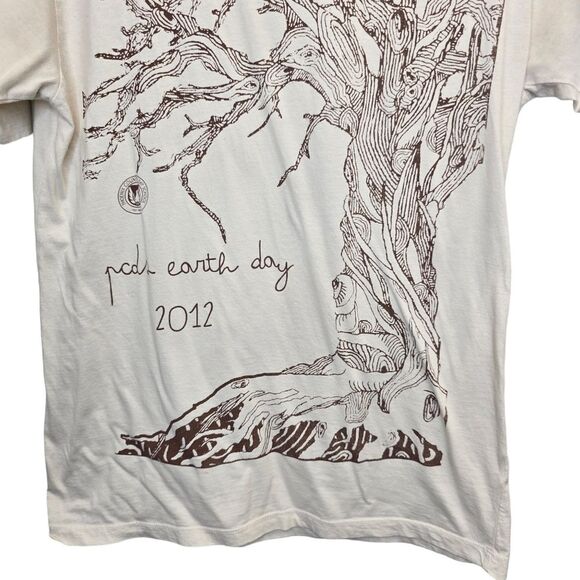 PCDS Earth Day 2012 Cream Short Sleeve 100% Organic Cotton T-Shirt S - Picture 3 of 16